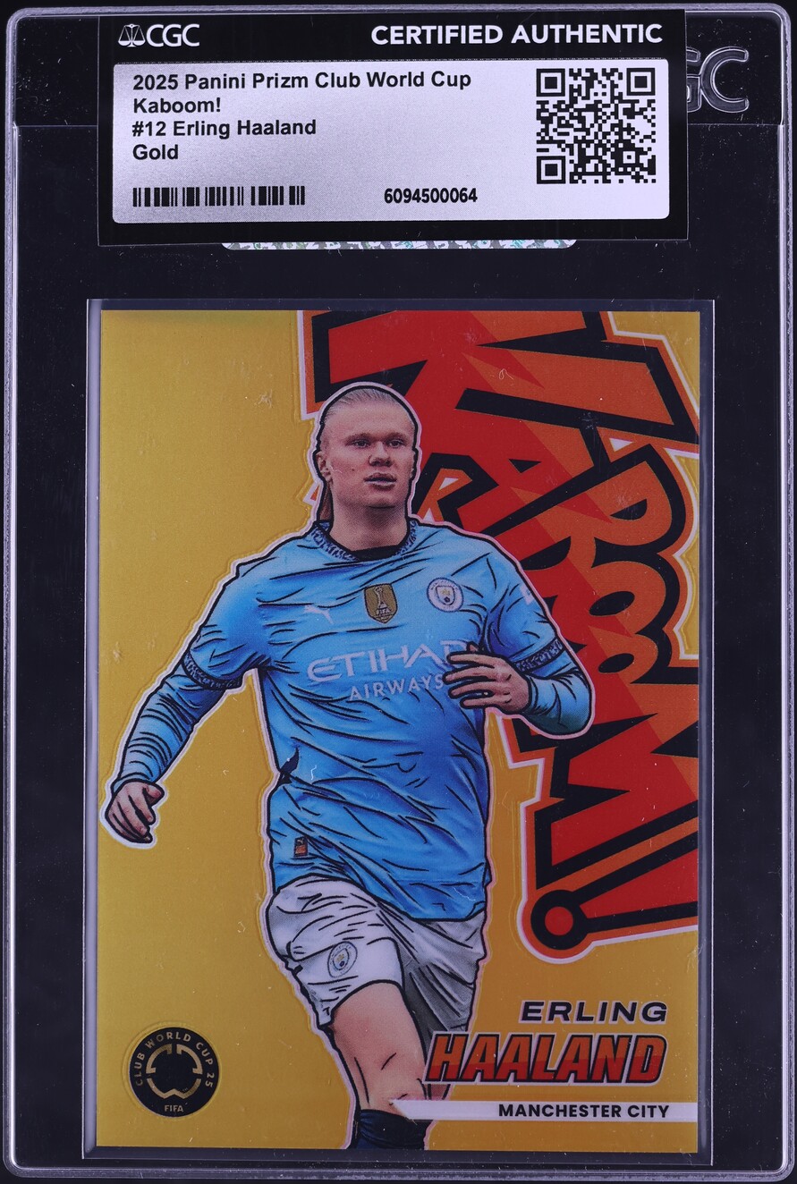 2025 Panini Prizm Club World Cup Kaboom! Gold Erling Haaland 1/10