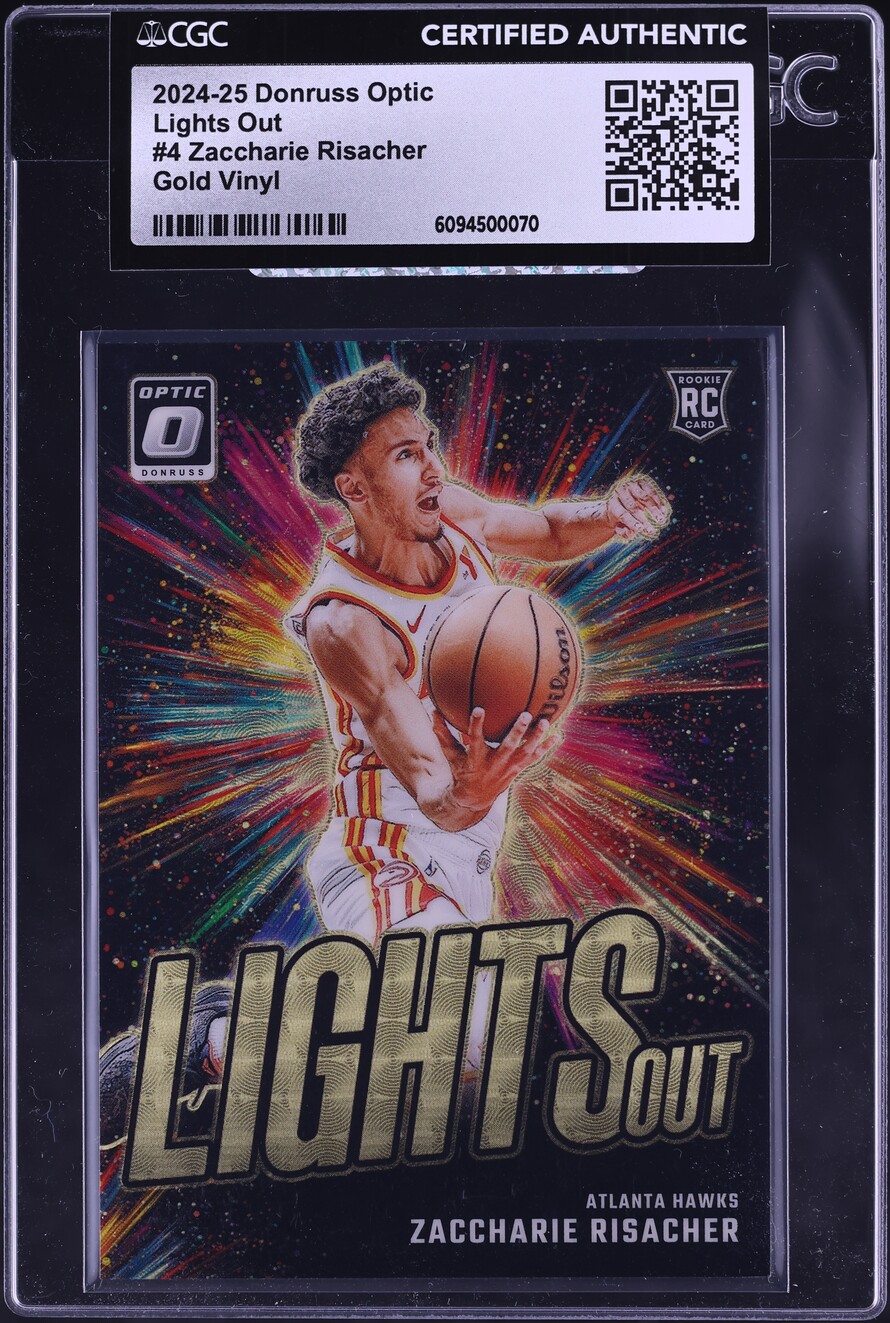 2024 Donruss Optic Lights Out Gold Vinyl Zaccharie Risacher ROOKIE