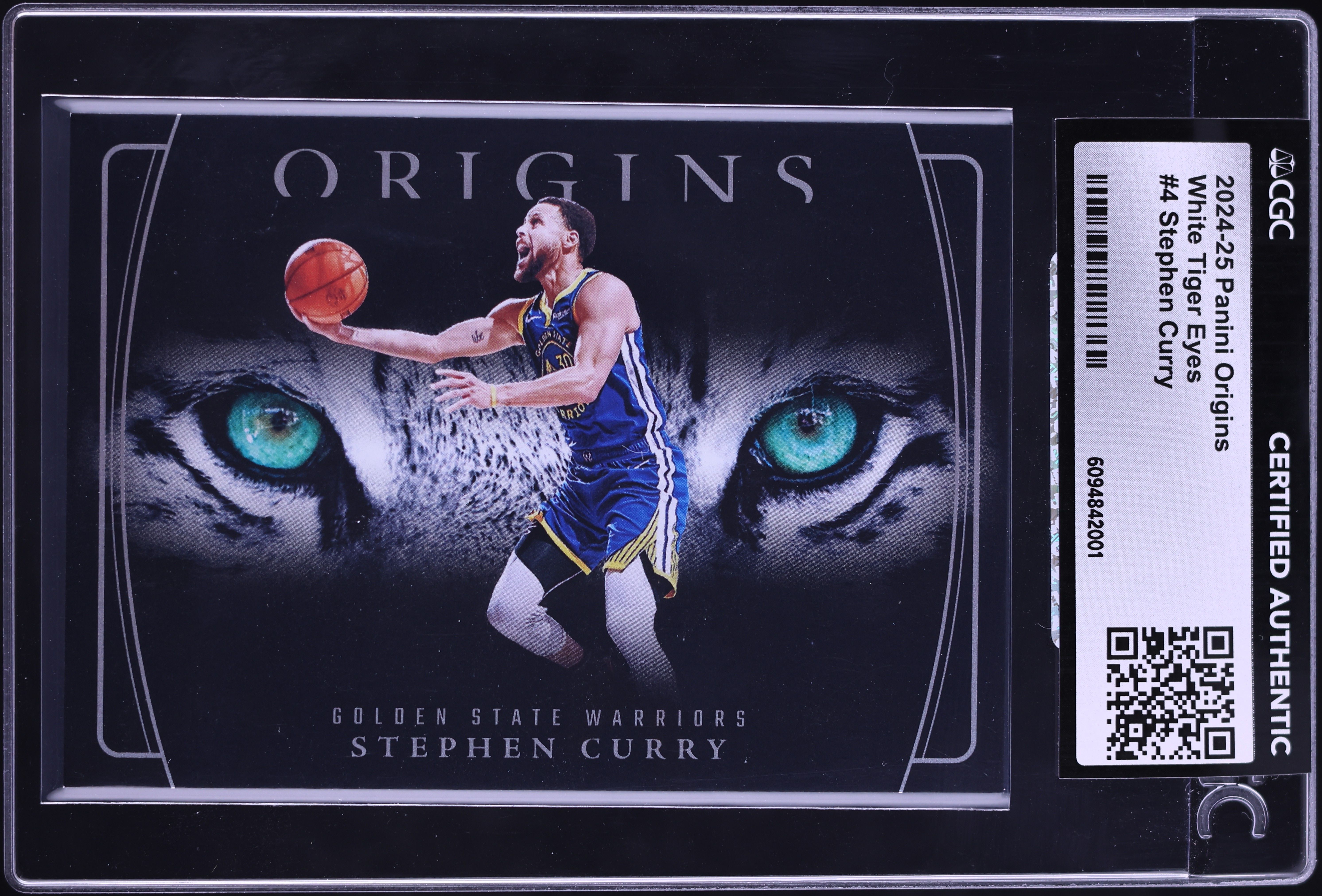 2024 Panini Origins White Tiger Eyes Stephen Curry #4 CGC AUTH on