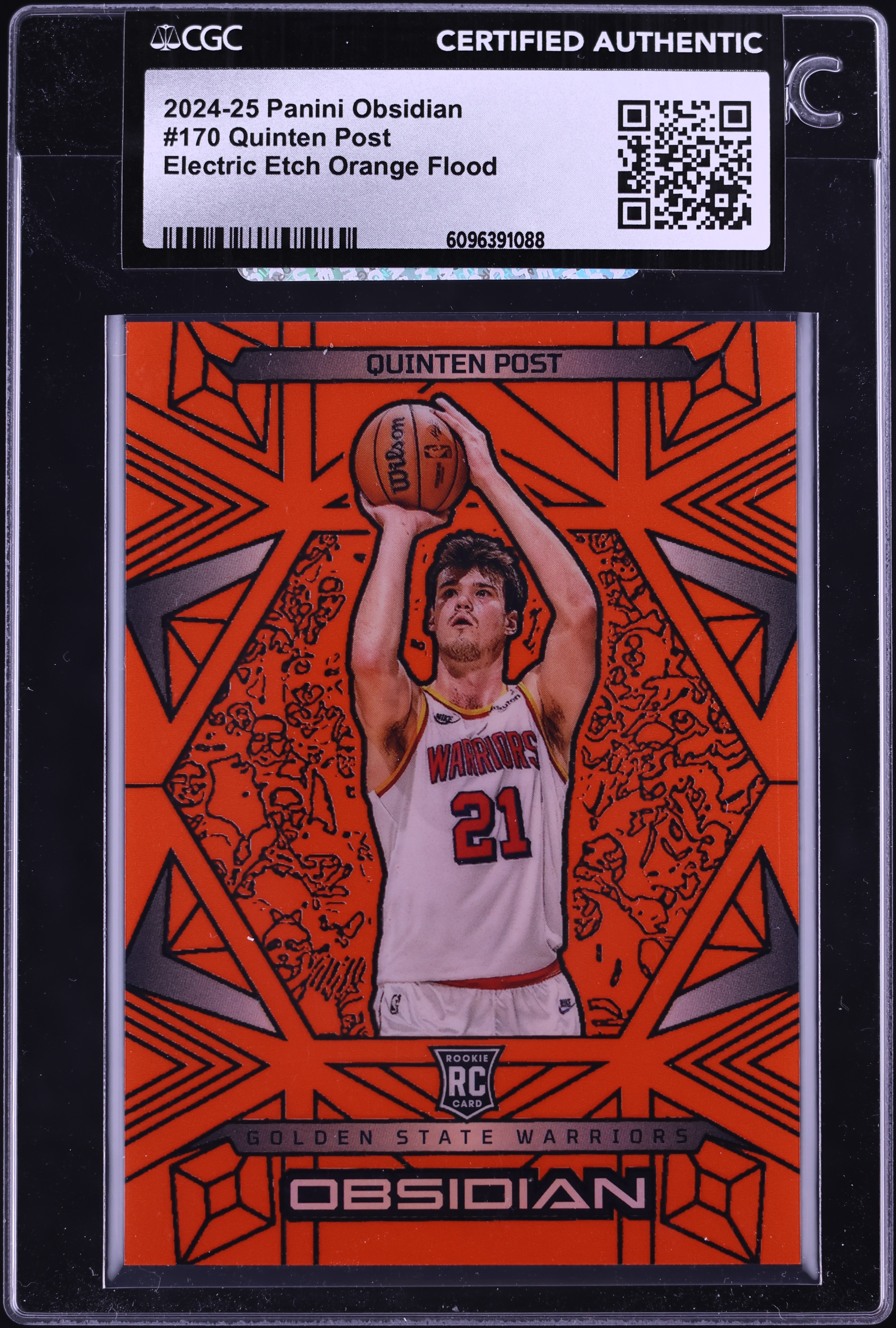 2024 Panini Obsidian Electric Etch Orange Flood Quinten Post