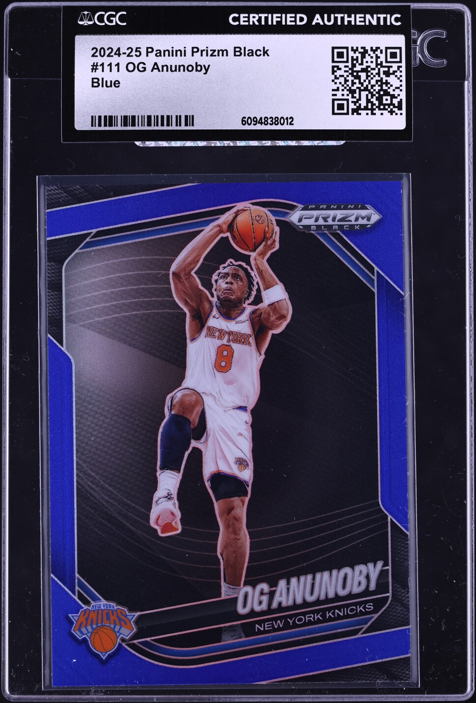 2024 Panini Prizm Black Blue OG Anunoby /199 #111 CGC AUTH