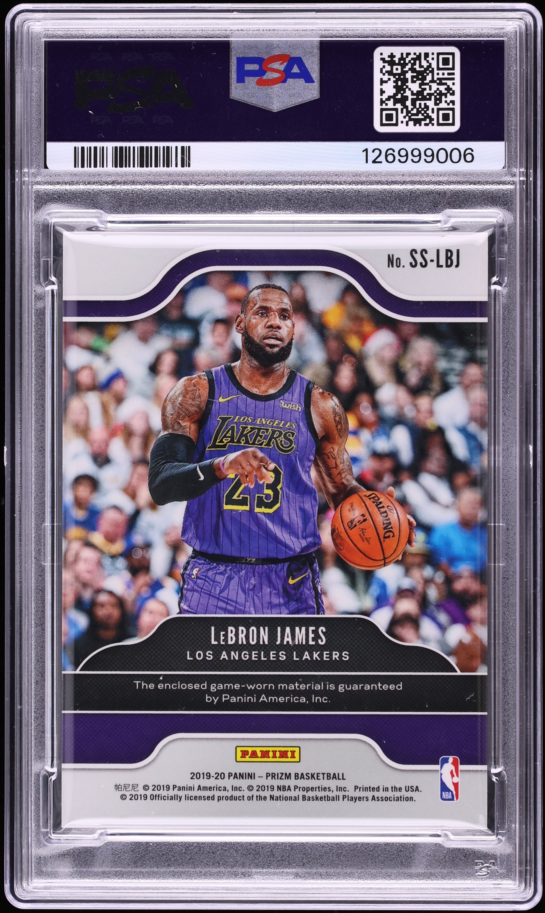 2019 Panini Prizm Sensational Swatches LeBron James PATCH #SS-LBJ