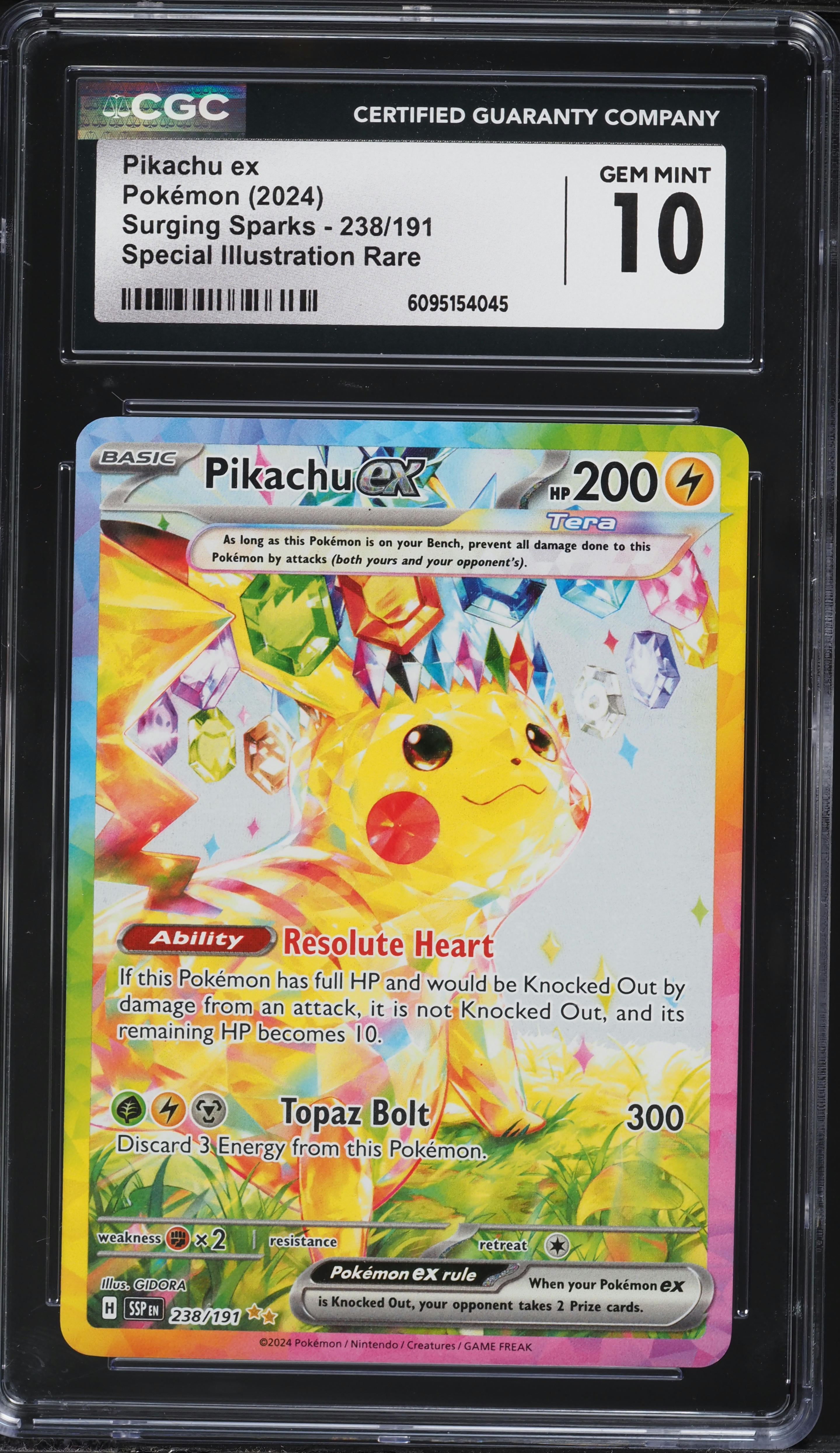 2024 Pokemon Scarlet & Violet Surging Sparks SIR Pikachu ex #238