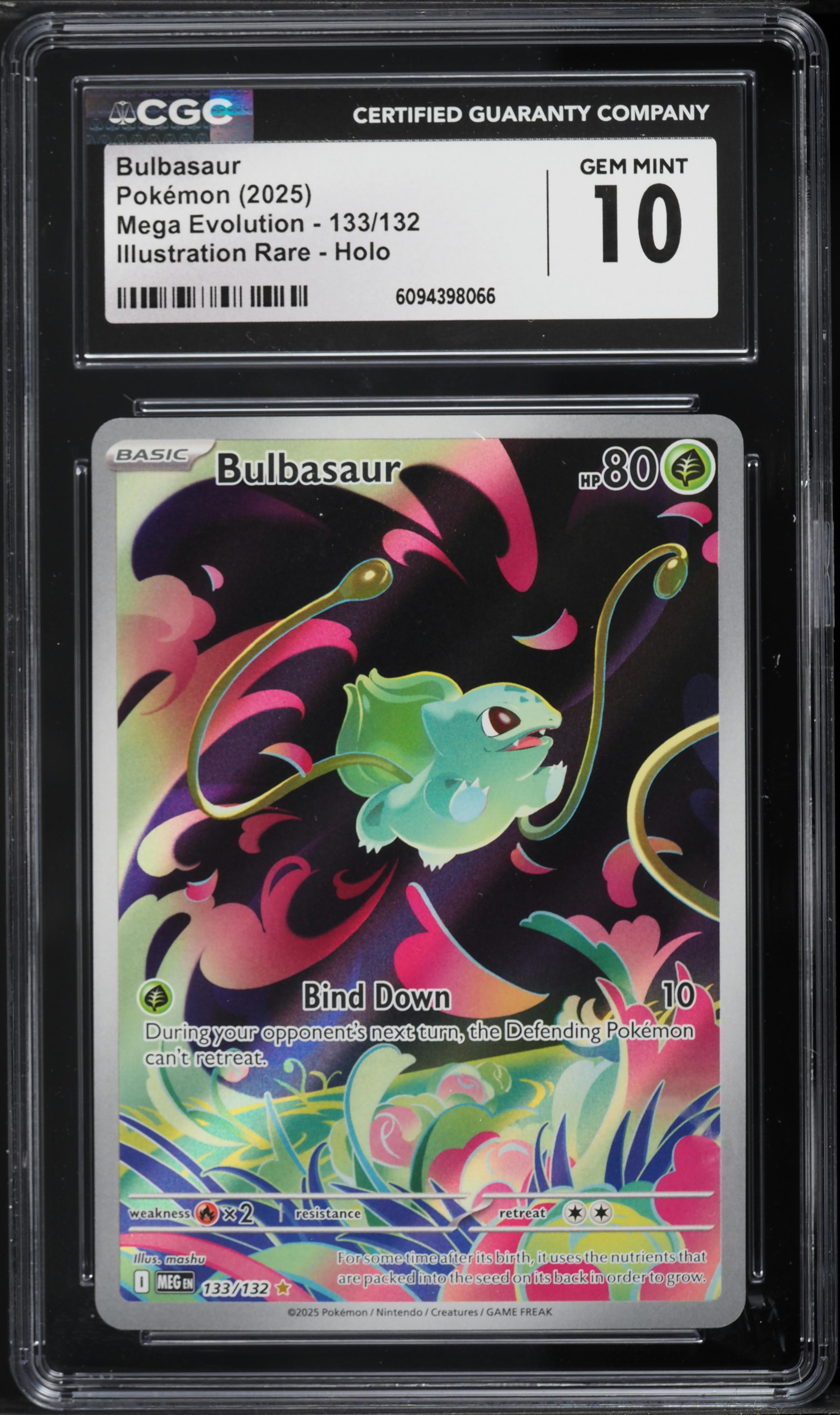 pokemon bulbasaur card value 2025 Mega Evolution Illustration Rare #133 PSA Authenticated 10 this card is the perfect way to showcase your collection. Bulbasaur (94) 94/165 Price 2026