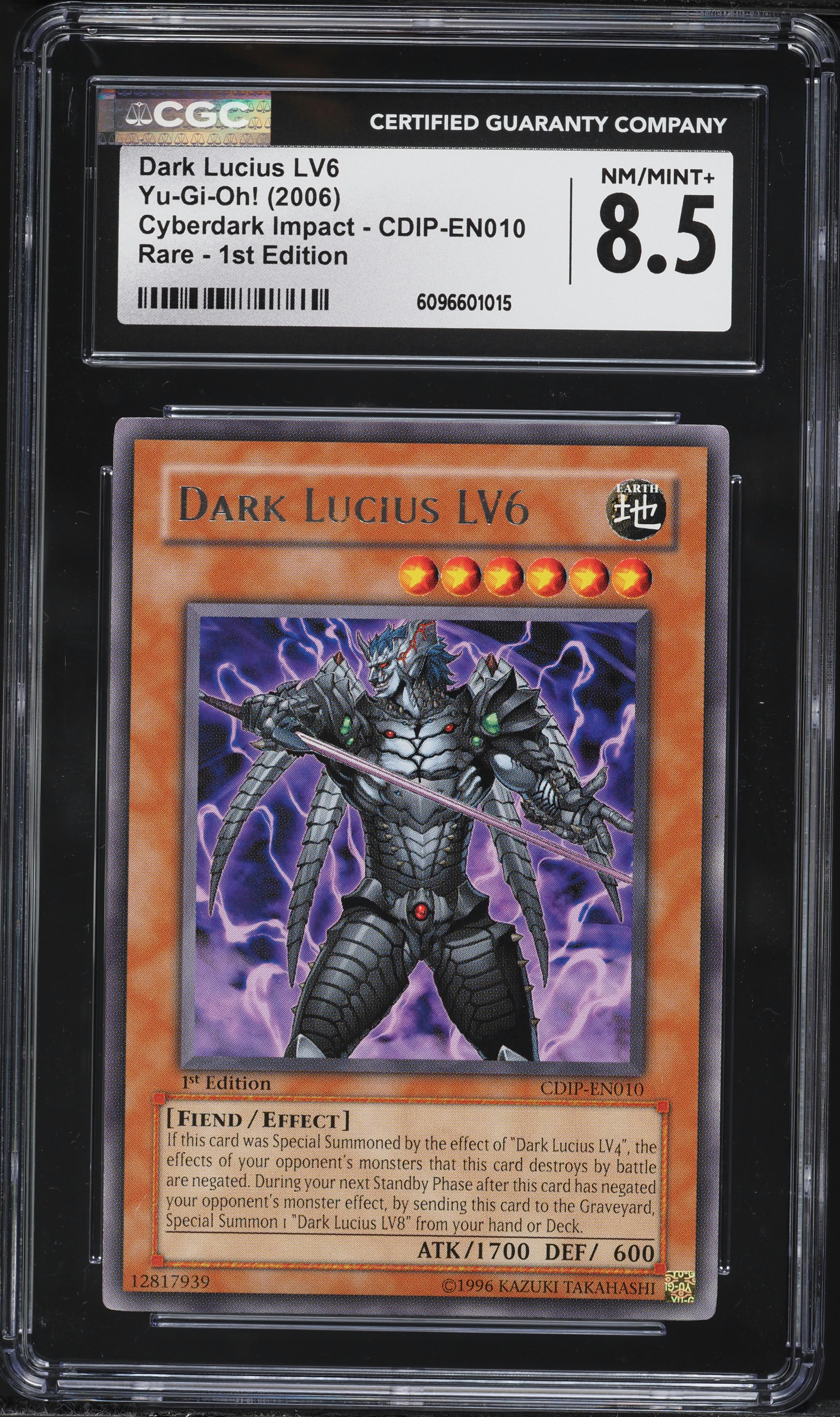2006 Yu-Gi-Oh! Cyberdark Impact 1st Edition Dark Lucius LV6 #CDIP