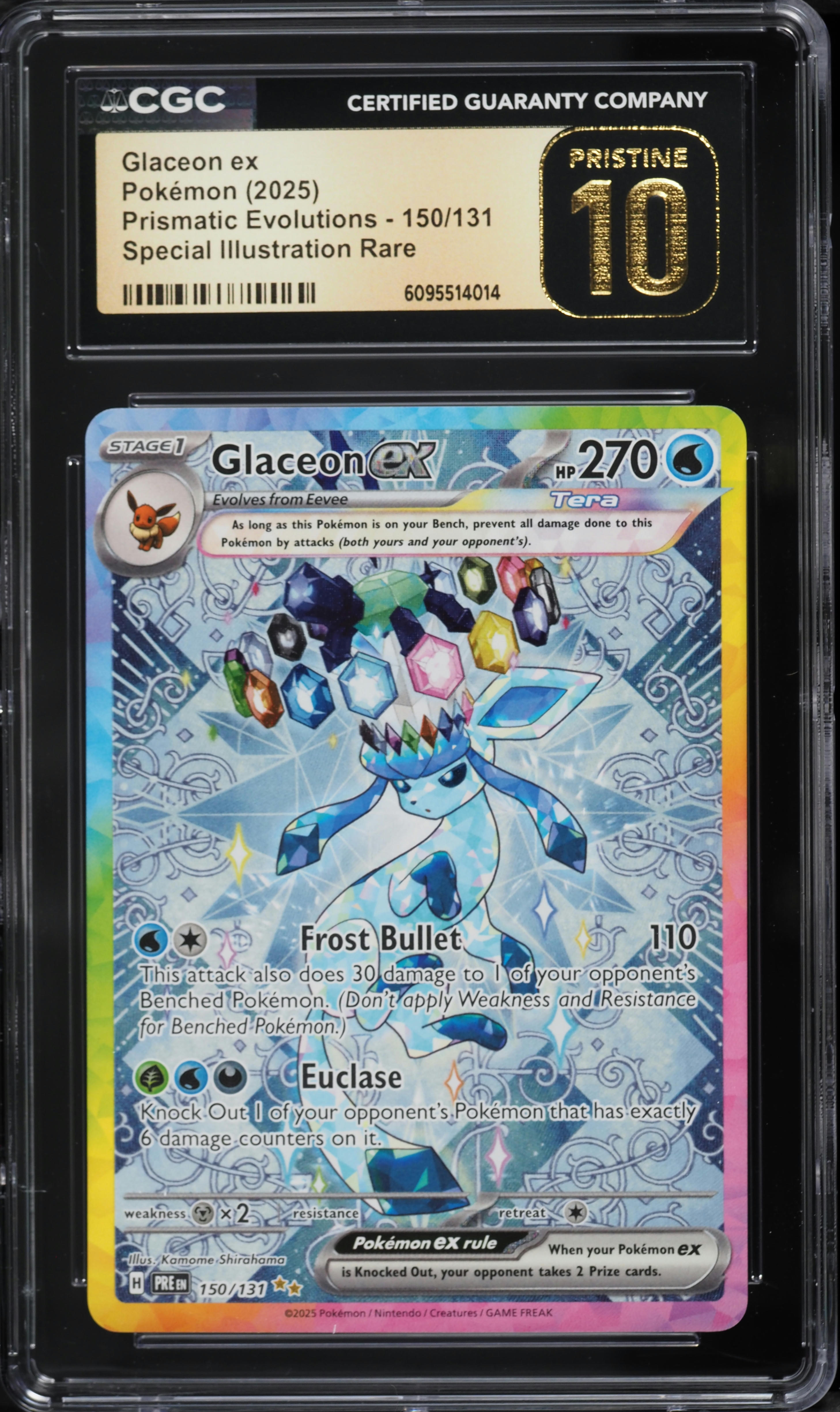 2025 Pokemon Scarlet & Violet Prismatic Evolutions SIR Glaceon ex