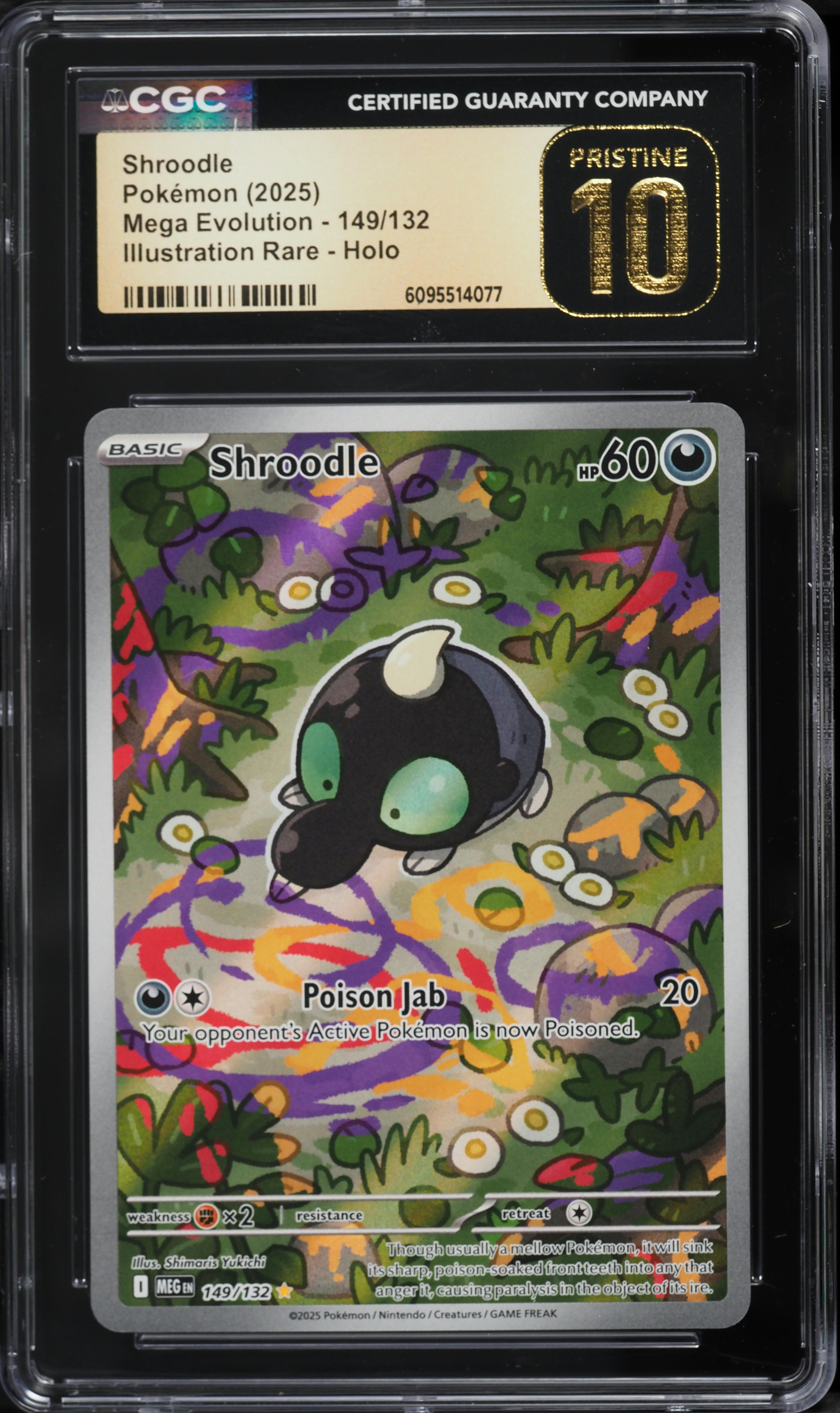 2025 Pokemon Mega Evolution IR Shroodle #149 CGC 10 PRISTINE on