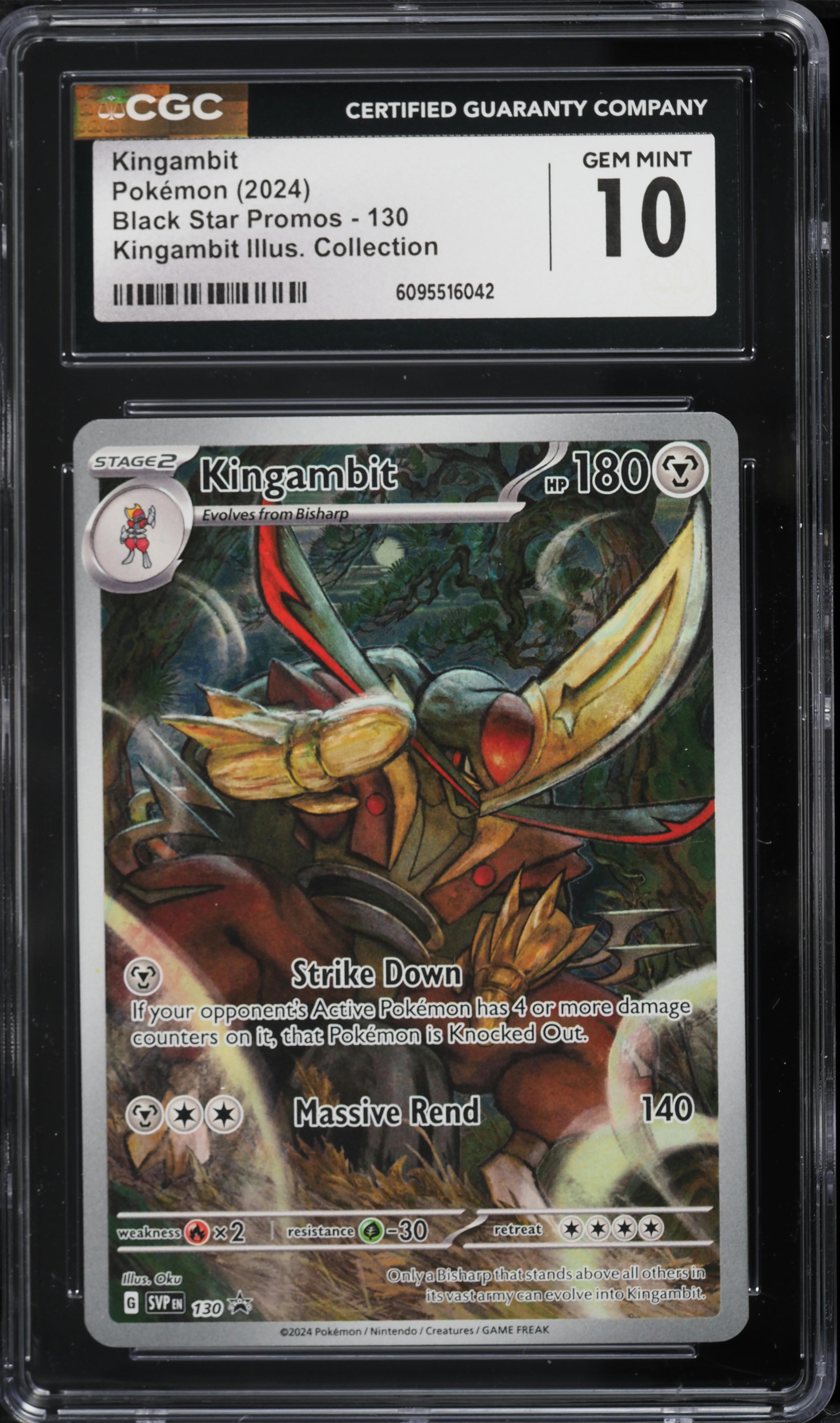 2024 Pokemon Scarlet & Violet Promo Illustration Collection Alt Art  Kingambit #130 CGC 10 GEM on Fanatics Collect