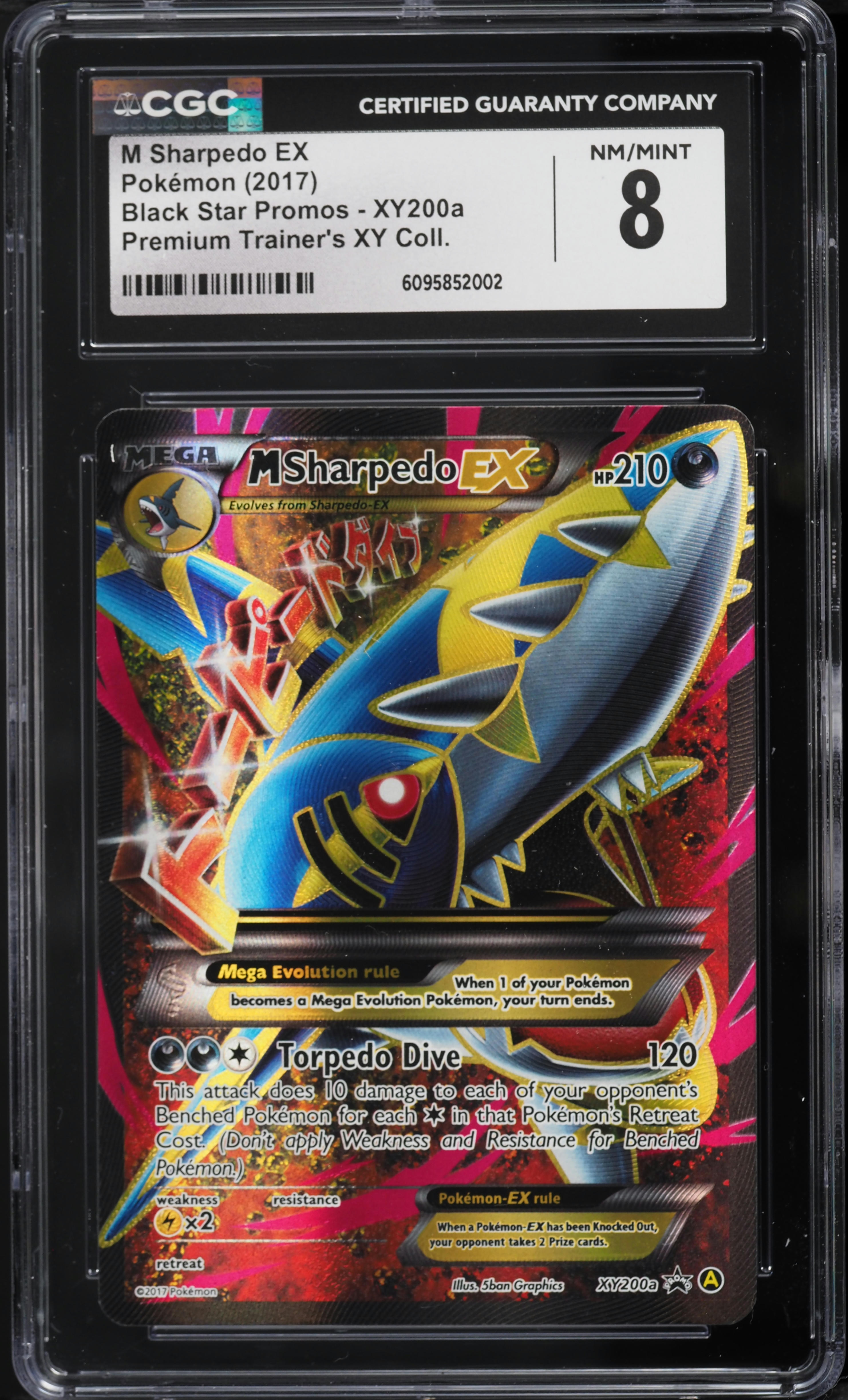 pokemon cards sharpedo ex Mega Sharpedo ex Pokemon Phantasmal Flames Special Illustration Rare #127  TAG 10