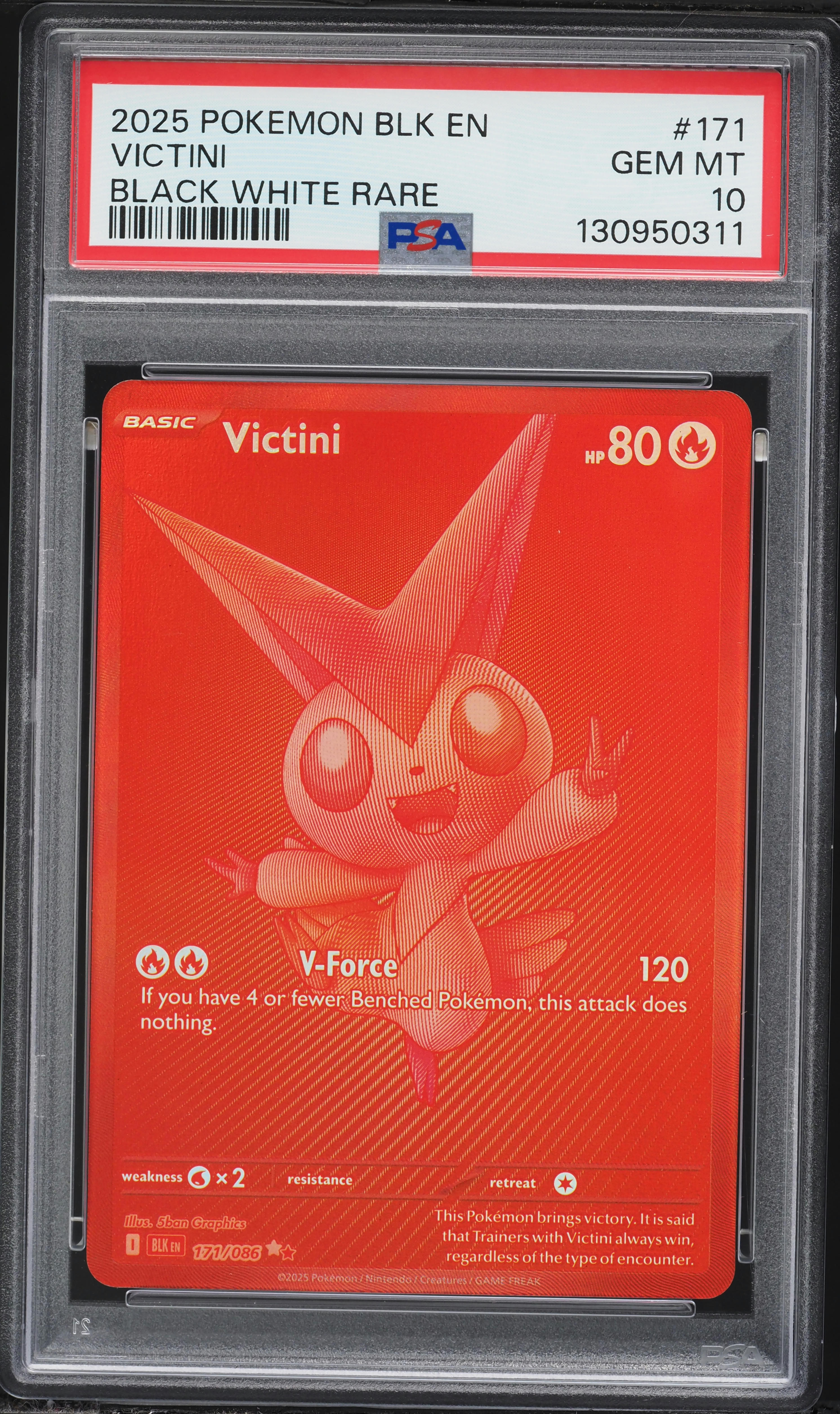 2025 Pokemon Scarlet & Violet BWR Victini #171 PSA 10 GEM MINT on