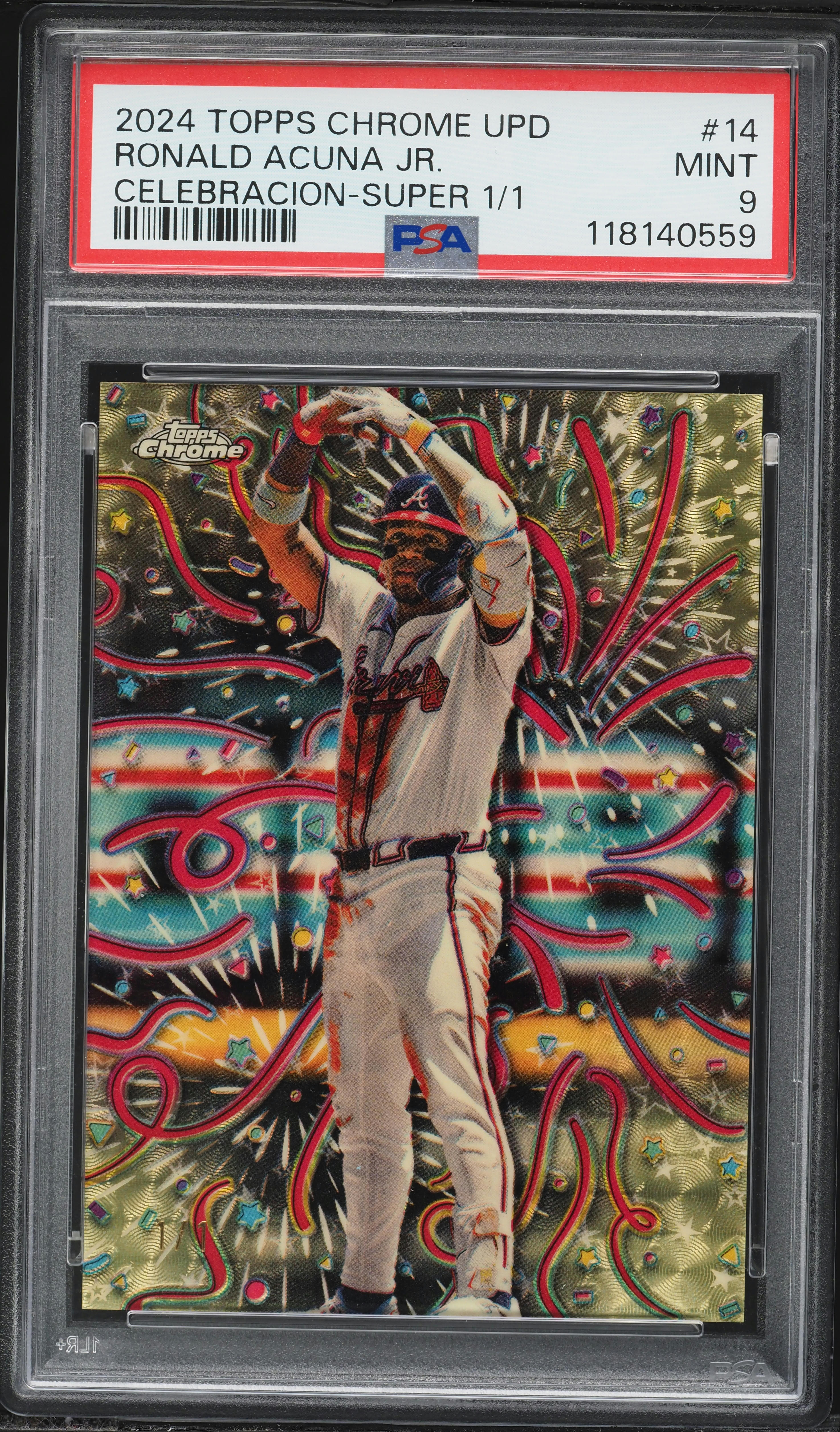2024 Topps Chrome Update Celebracion Superfractor Ronald Acuna Jr 