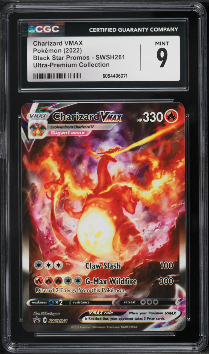 2022 Pokemon Sword & Shield Black Star Promo Ultra Premium Charizard VMAX #SWSH261 CGC 9 MINT