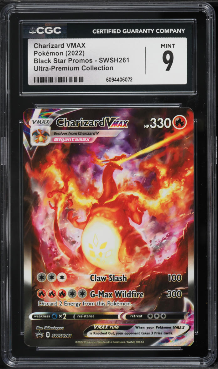 2022 Pokemon Sword & Shield Black Star Promo Ultra Premium Charizard VMAX #SWSH261 CGC 9 MINT