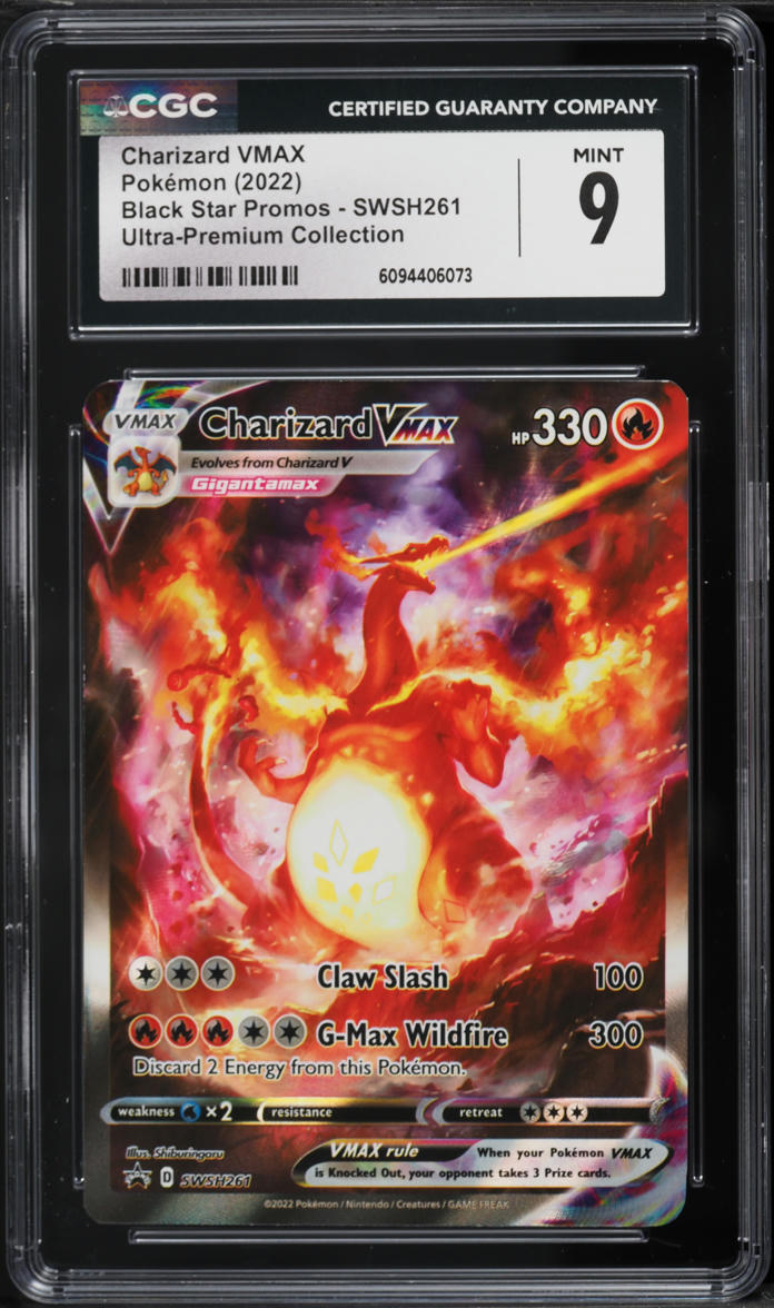 2022 Pokemon Sword & Shield Black Star Promo Ultra Premium Charizard VMAX #SWSH261 CGC 9 MINT