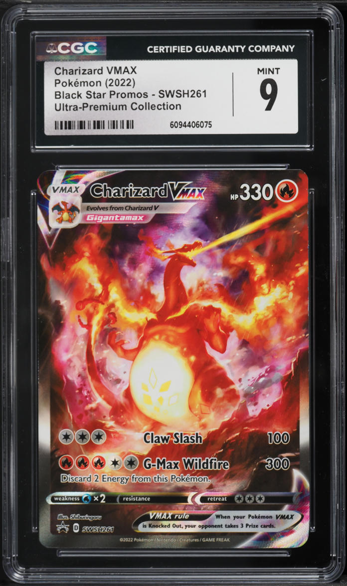 2022 Pokemon Sword & Shield Black Star Promo Ultra Premium Charizard VMAX #SWSH261 CGC 9 MINT