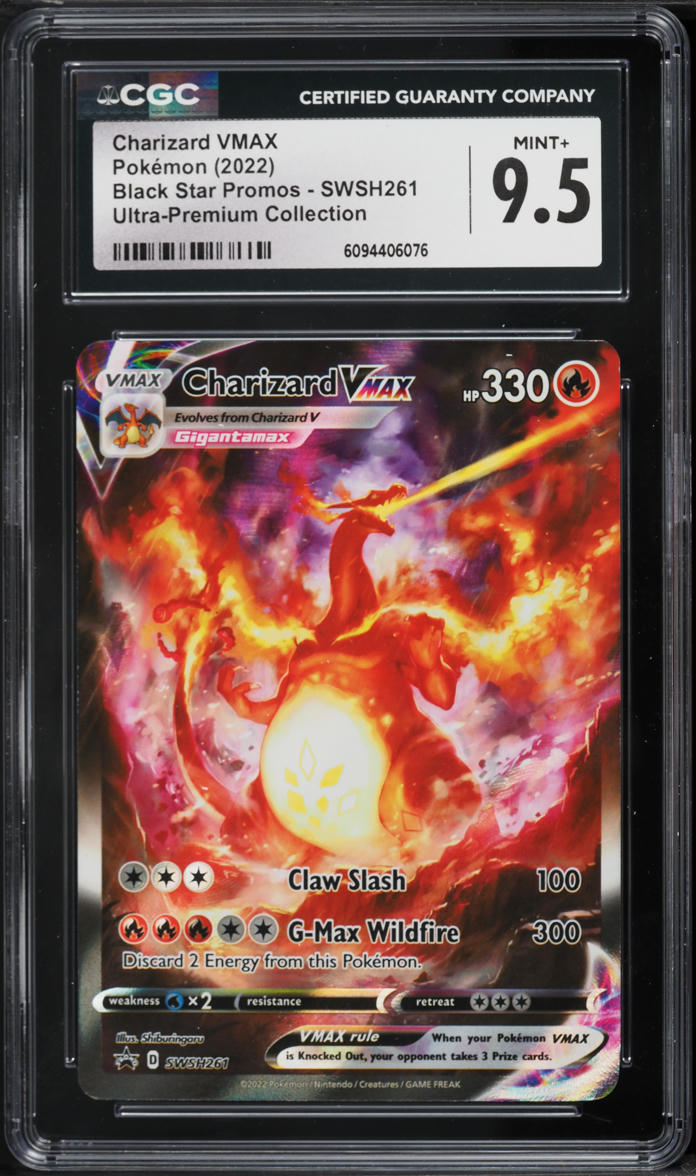 2022 Pokemon Sword & Shield Black Star Promo Ultra Premium Charizard VMAX #SWSH261 CGC 9.5 MINT