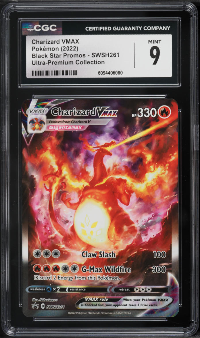 2022 Pokemon Sword & Shield Black Star Promo Ultra Premium Charizard VMAX #SWSH261 CGC 9 MINT