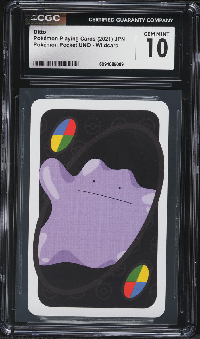 2021 Pokemon Japanese Playing Cards Pocket UNO Wildcard Ditto CGC 10 GEM MINT on Fanatics Collect 2021 Pokemon Japanese Playing Cards Pocket UNO Wildcard Ditto CGC 10 GEM MINT on Fanatics Collect