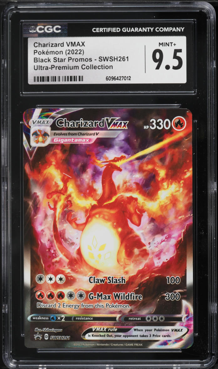2022 Pokemon Sword & Shield Promo Ultra Premium Charizard VMAX #SWSH261 CGC 9.5 MINT+