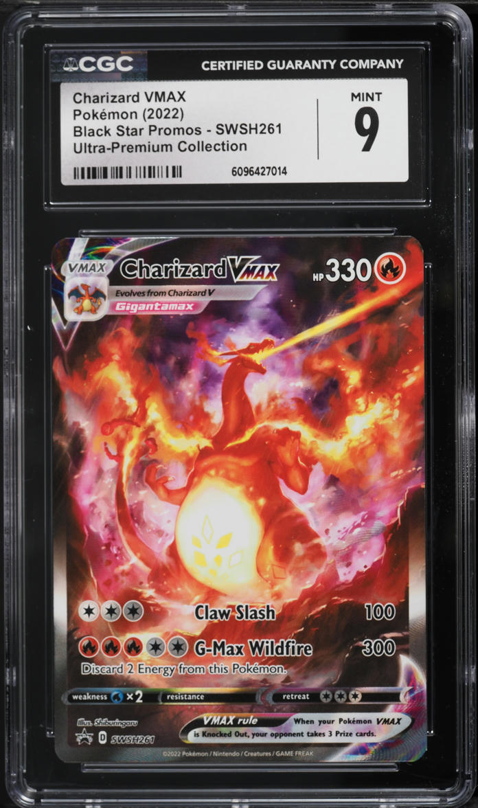2022 Pokemon Sword & Shield Promo Ultra Premium Charizard VMAX #SWSH261 CGC 9 MINT