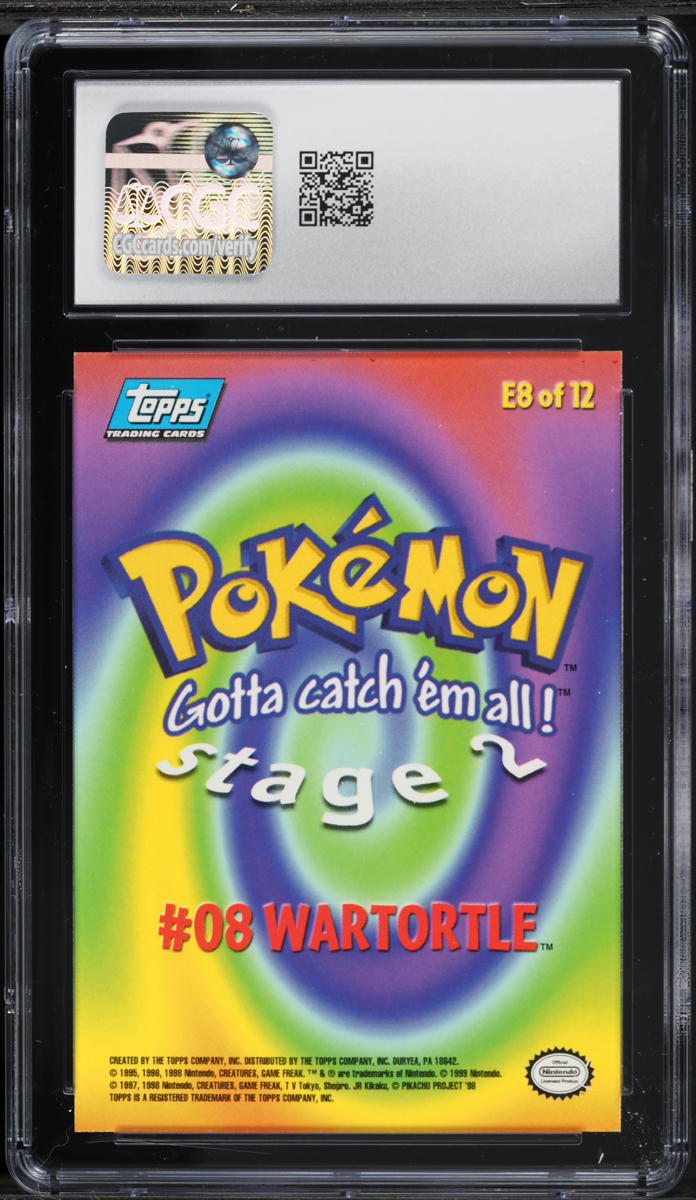 1999 Topps Pokemon The First Movie First Print Wartortle #E8 CGC 9 MINT on  Fanatics Collect