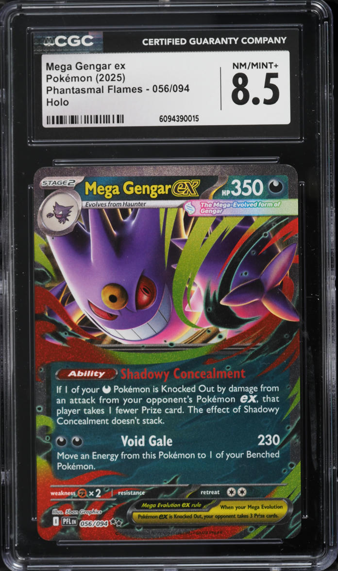 2025 Pokemon Mega Evolution Phantasmal Flames Holo Mega Gengar ex
