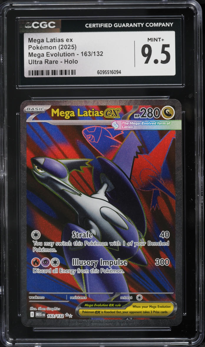 2025 Pokemon Mega Evolution Full Art Mega Latias Ex #163 CGC 9.5