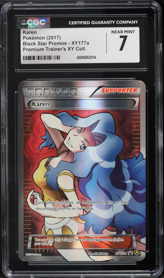 2017 Pokemon XY Black Star Promo Premium Trainer XY Full Art Karen #XY177a  CGC 7 NRMT on Fanatics Collect