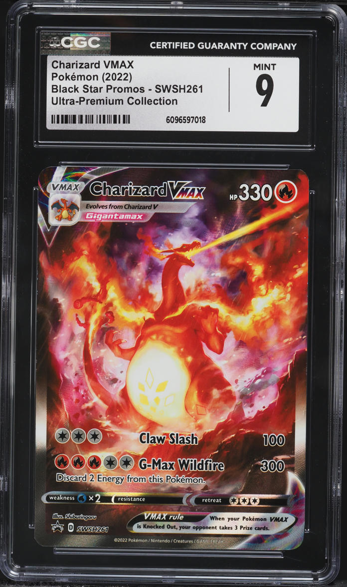 2022 Pokemon SWSH Black Star Promo Ultra Premium Charizard VMAX #SWSH261 CGC 9 MINT