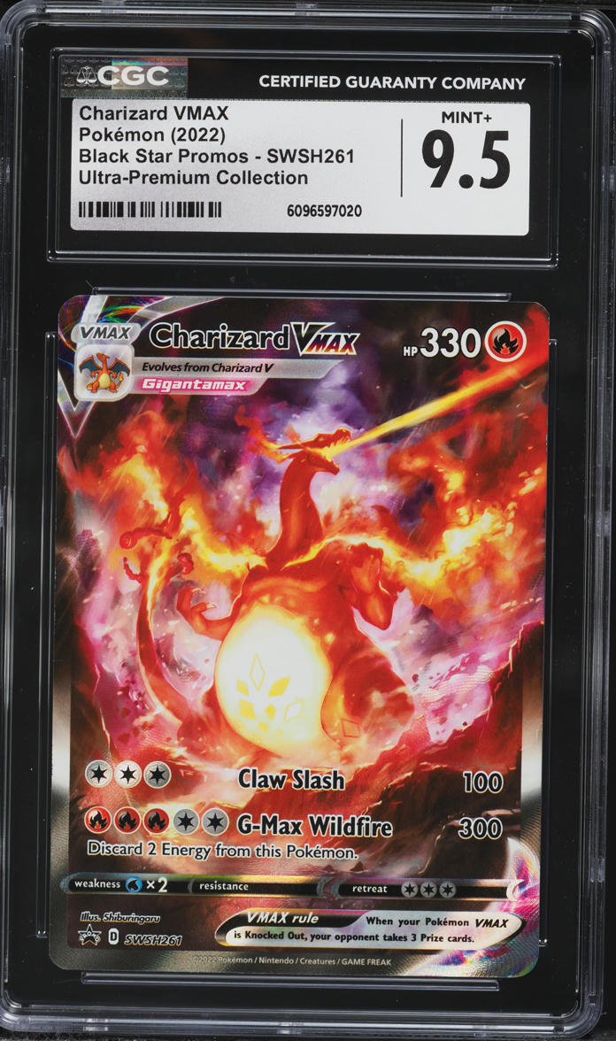 2022 Pokemon SWSH Black Star Promo Ultra Premium Charizard VMAX #SWSH261 CGC 9.5 MINT+