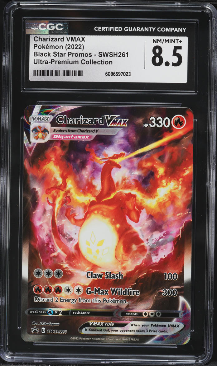 2022 Pokemon SWSH Black Star Promo Ultra Premium Charizard VMAX #SWSH261 CGC 8.5 NM-MT+