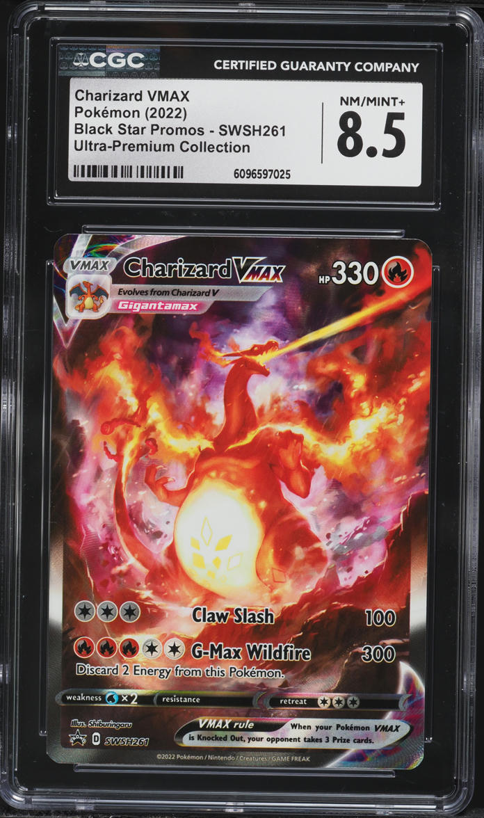 2022 Pokemon SWSH Black Star Promo Ultra Premium Charizard VMAX #SWSH261 CGC 8.5 NM-MT+