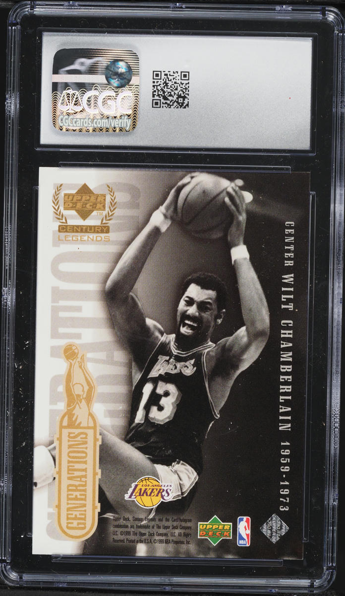 1999 Upper Deck Century Legends Generations Shaquille O'Neal & Wilt Chamberlain CGC 10 GEM MINT