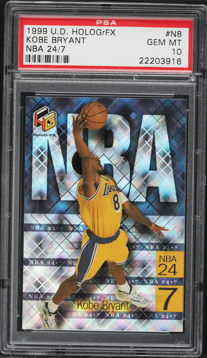 1999 Upper Deck HoloGrFX NBA 24/7 Kobe Bryant #N8 PSA 10 GEM MINT 