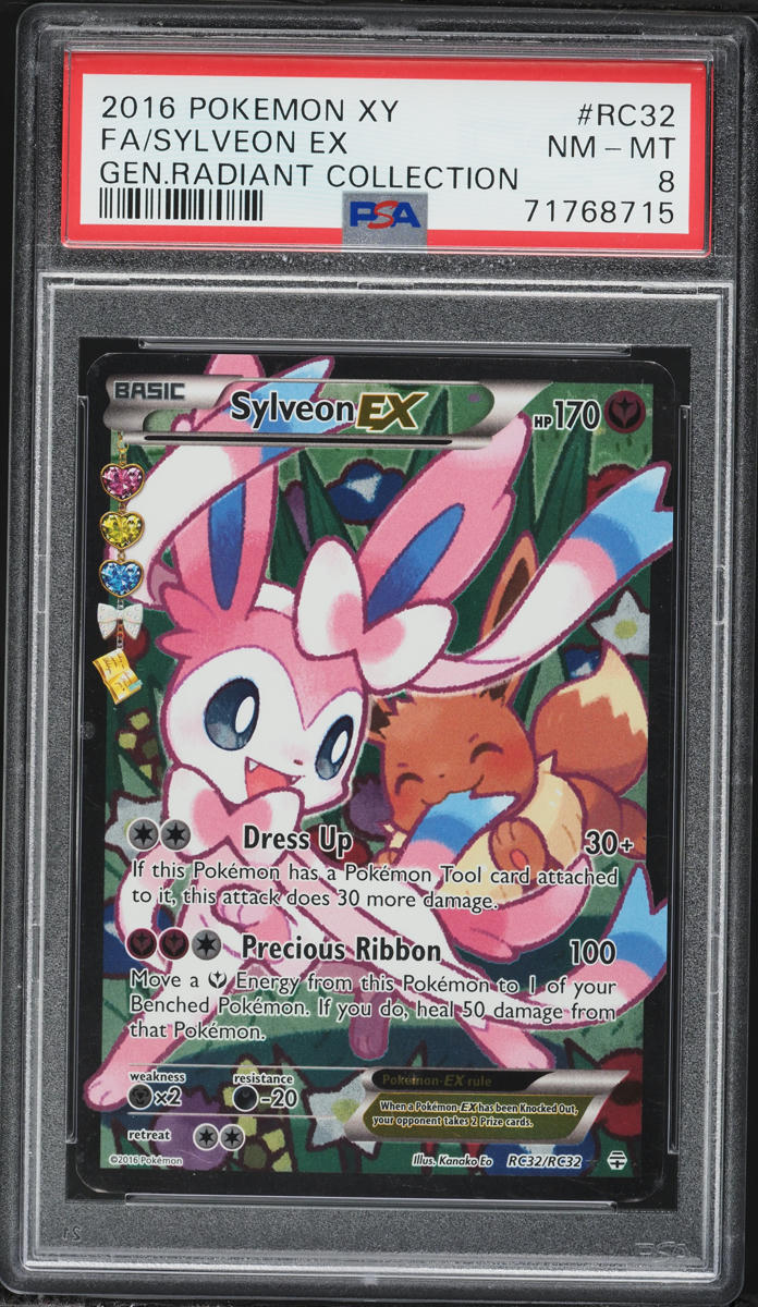 2016 Pokemon XY Generations Radiant Full Art Sylveon EX #RC32 PSA 8 NM-MT