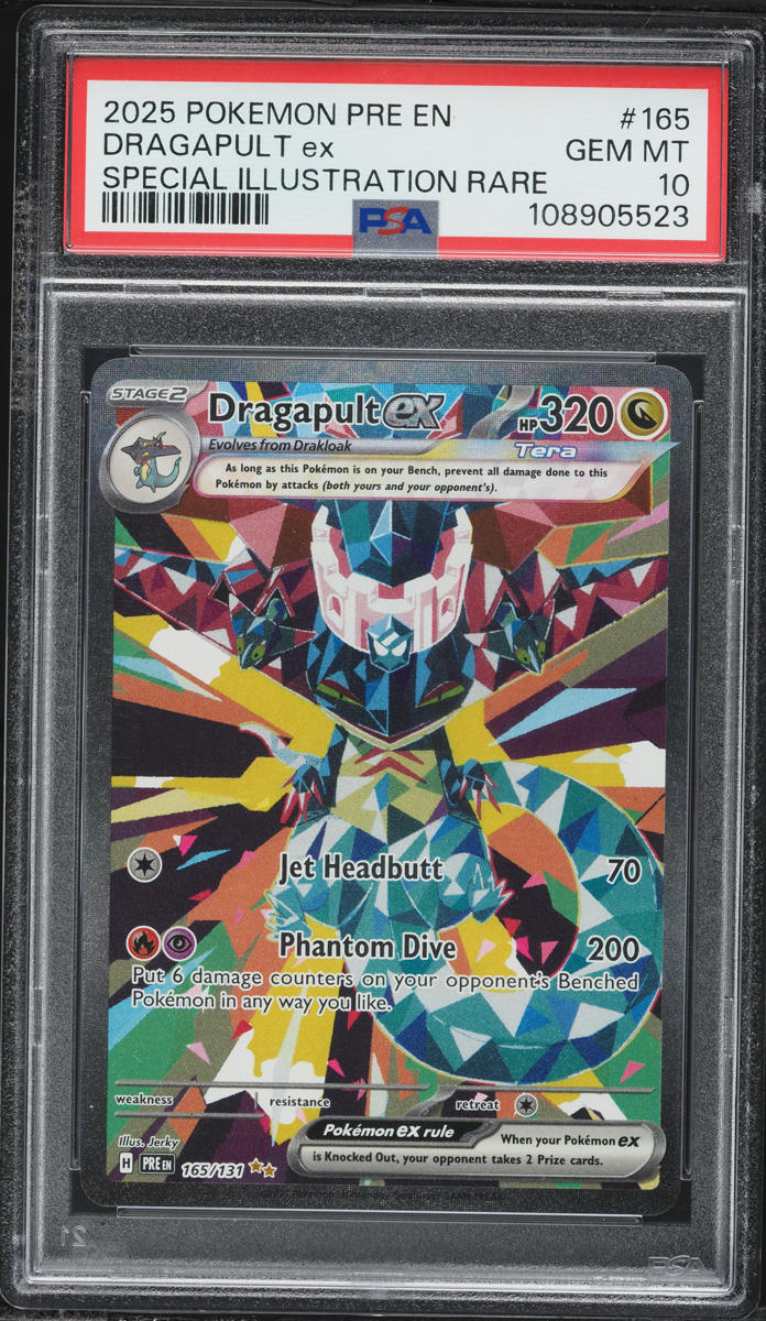 2025 Pokemon Scarlet & Violet Prismatic Evolutions SIR Dragapult EX #165 PSA 10 GEM MINT