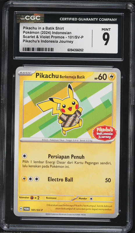 2024 Pokemon Indonesian Scarlet & Violet Promo Pikachu In A Batik