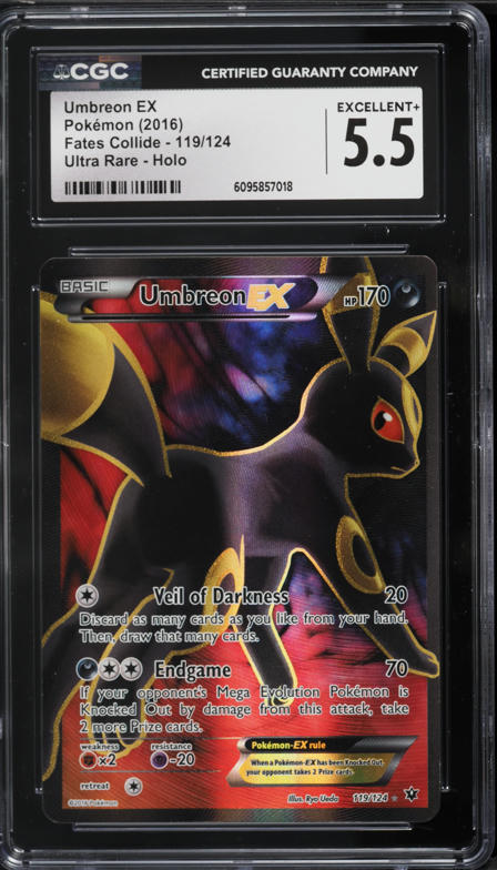 2016 Pokemon XY Fates Collide Full Art Umbreon EX #119 CGC 5.5 EX+