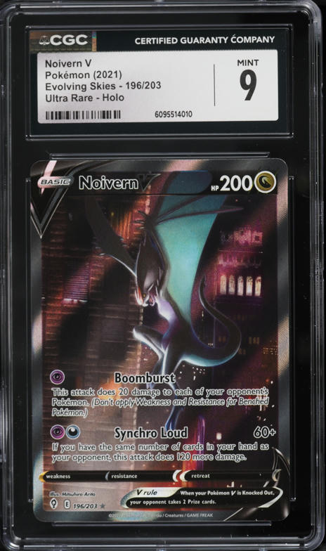 2021 Pokemon Sword & Shield Evolving Skies Alt Art Noivern V #196 CGC 9 MINT