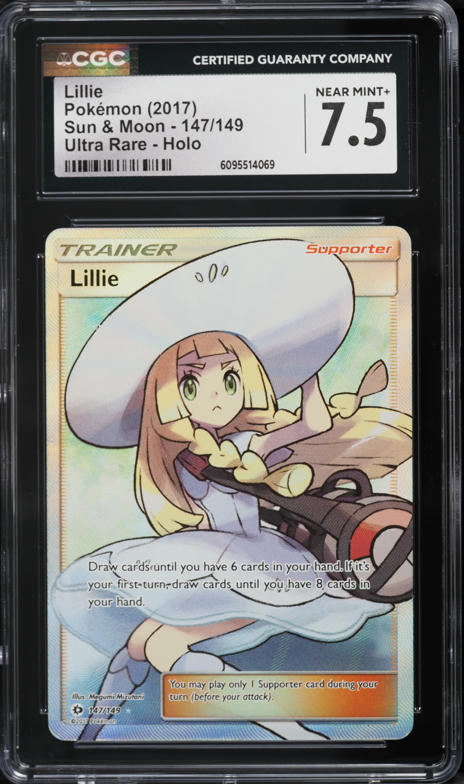 2017 Pokemon Sun & Moon Full Art Lillie #147 CGC 9 MINT on