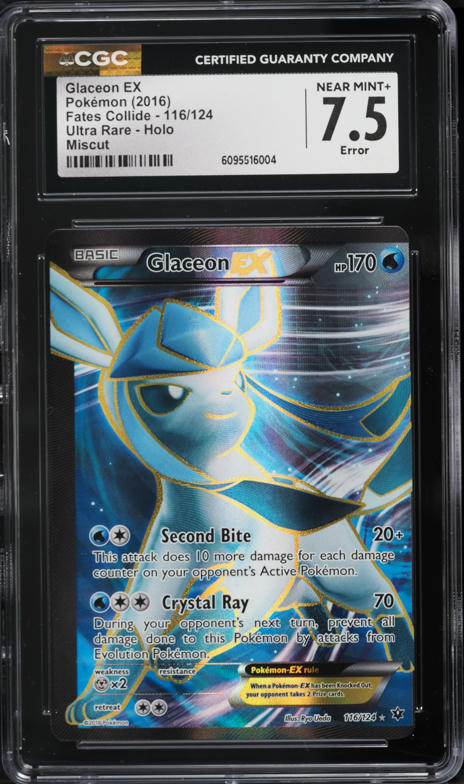 glaceon ex pokemon card value 026/131 Holo sealed - 2025 Holiday Calendar Promo Pokemon X Pokemon Fates Collide Glaceon-EX #116