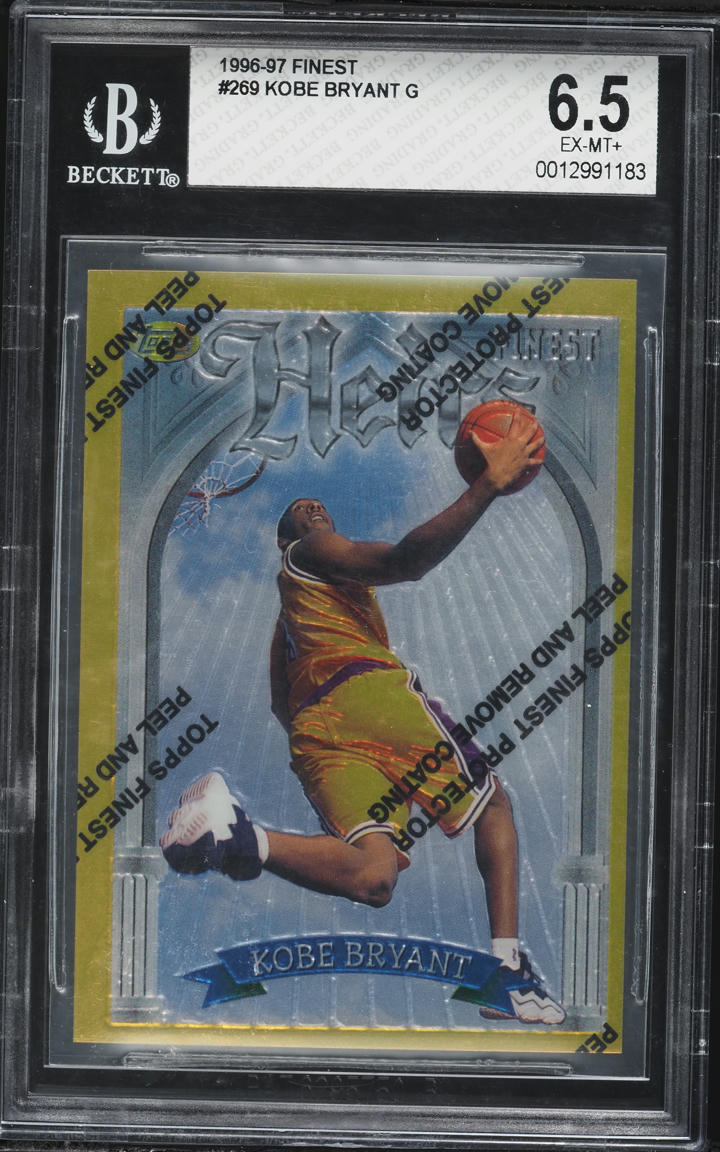 1996 Finest w/ Coating Kobe Bryant ROOKIE #269 BGS 6.5 EXMT+