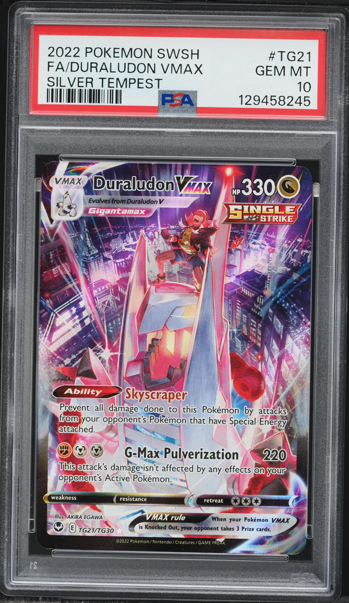 2022 Pokemon Sword & Shield Silver Tempest CHR Duraludon VMAX #TG21 PSA 10 GEM MINT