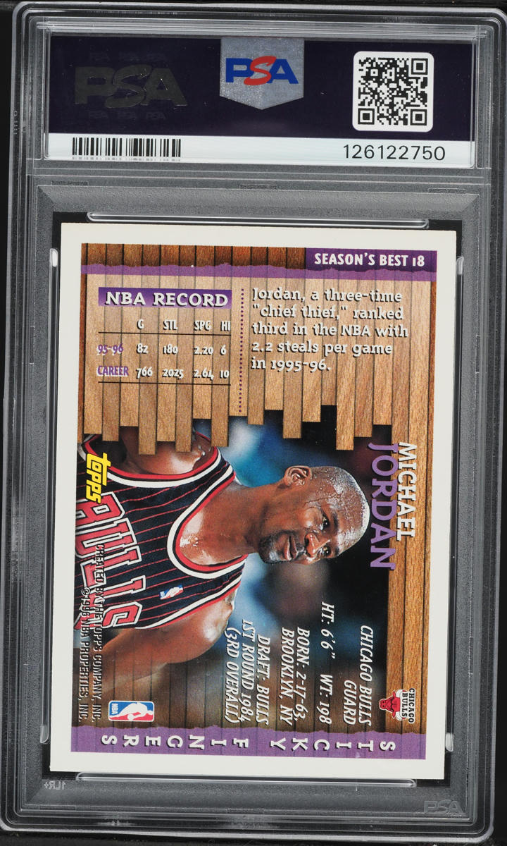 1996 Topps Season's Best Michael Jordan #18 PSA 9 MINT
