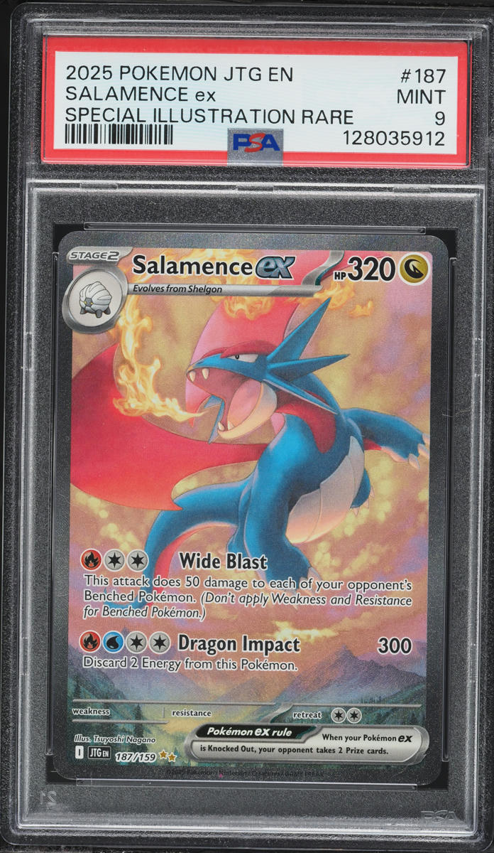 2025 Pokemon Scarlet & Violet Journey Together SIR Salamence Ex #187 PSA 9 MINT