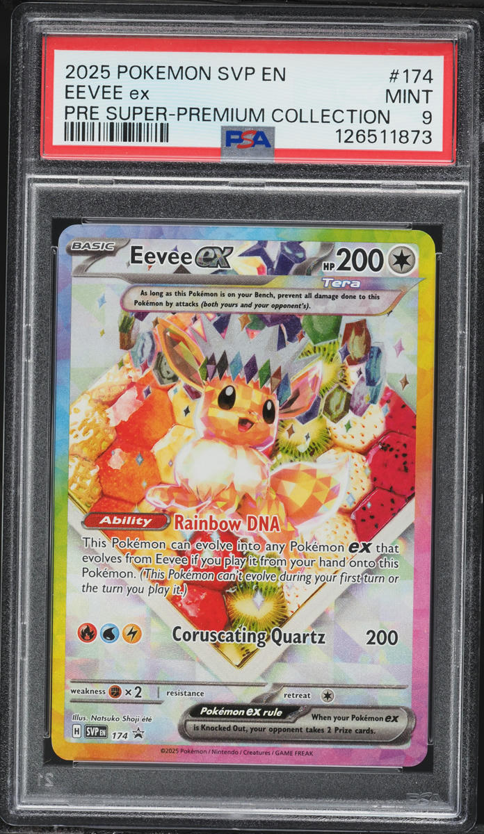2025 Pokemon Scarlet & Violet Promo Prismatic Evolutions Premium Holo Eevee ex #174 PSA 9 MINT