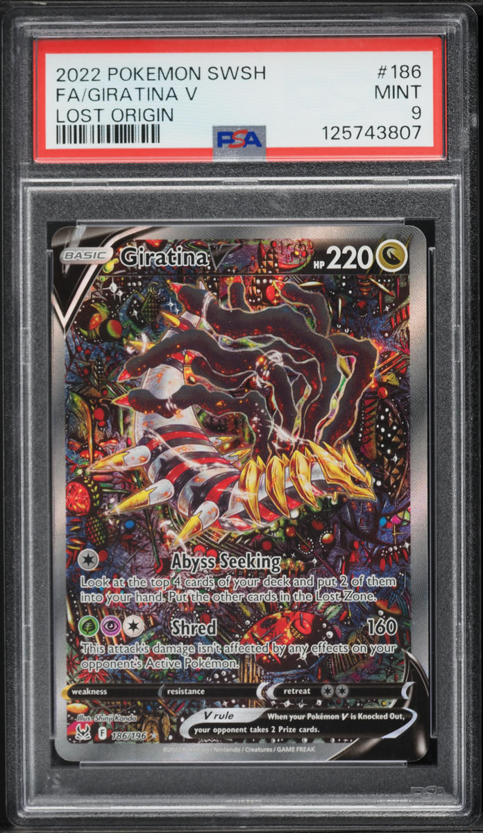 2022 Pokemon Sword & Shield Lost Origin Alt Art Giratina V #186 PSA 9 MINT