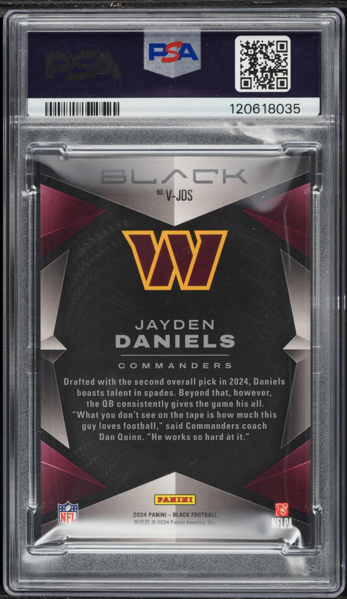 2024 Panini Black Vanta Jayden Daniels ROOKIE #VJDS PSA 9 MINT