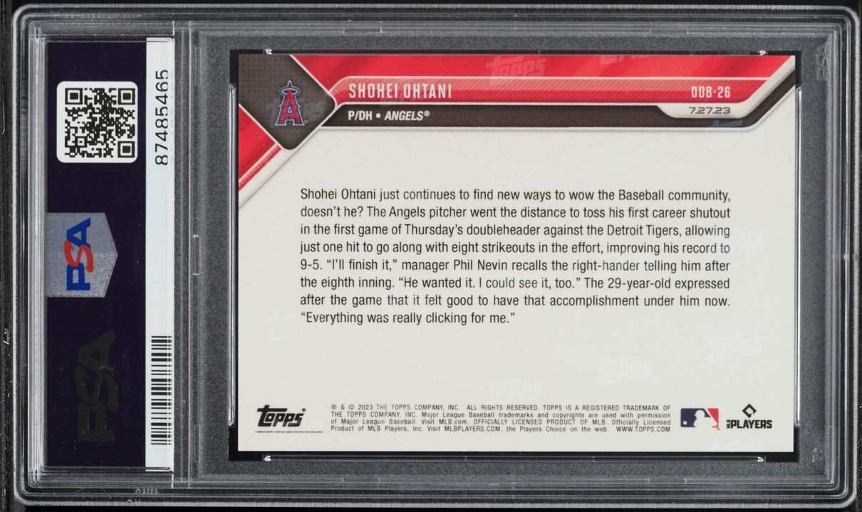 2023 Topps Now Road To Opening Day Bonus Shohei Ohtani #ODB26 PSA 10 GEM MINT