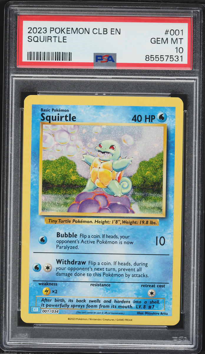 2023 Pokemon TCG Classic Collection Holo Squirtle #1 PSA 10 GEM MINT